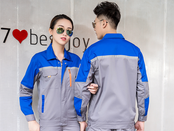 夏季反光条长袖工作服