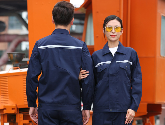 夏季反光条长袖工作服